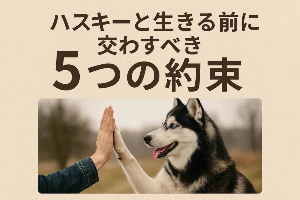 ハスキーと生きる前に交わすべき、5つの約束。